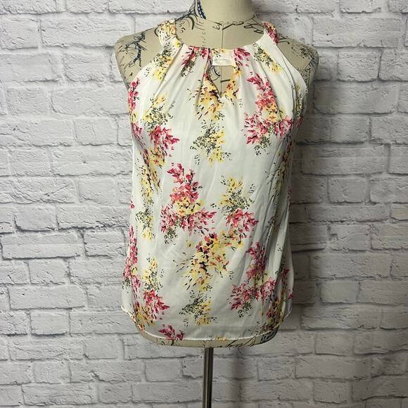 White House Black Market Tops - White House Black Market Floral Tank Blouse